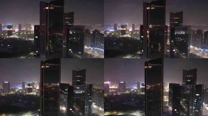 台州腾达中心夜景航拍DJI_0142