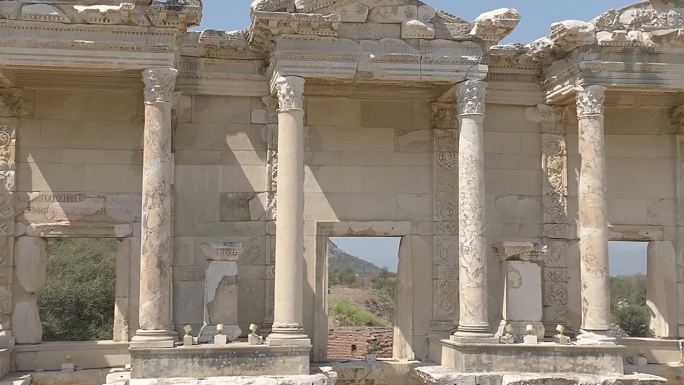 以弗所古城剧院和阿尔忒弥斯神庙鸟瞰图