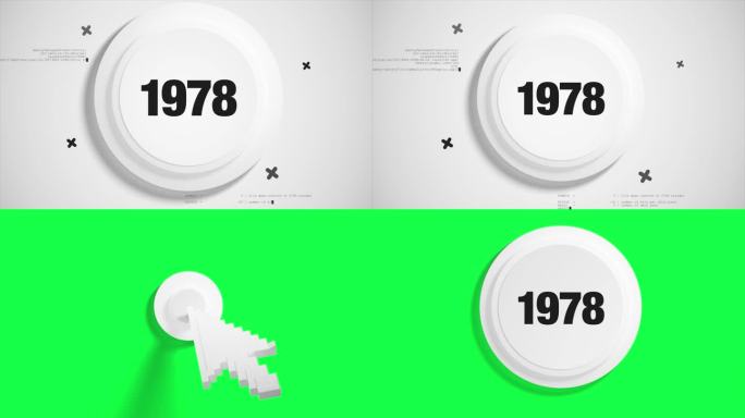 1978年的动画，鼠标点击和绿色BG