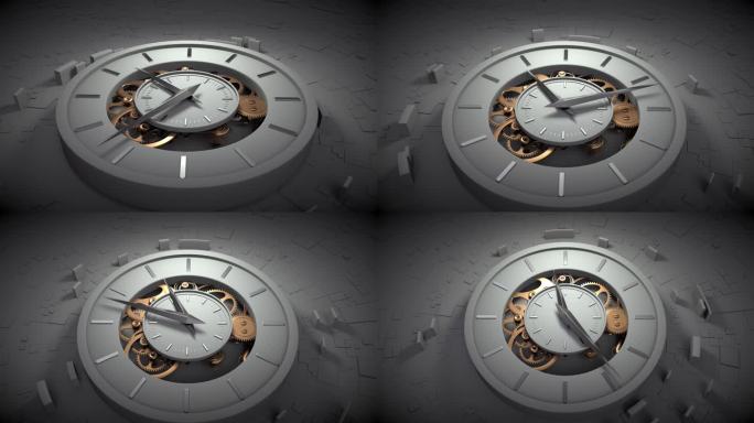 时间时钟抽象设计概念时光流逝_C4D工程