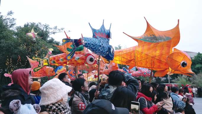 新年舞鱼灯 中国传统文化