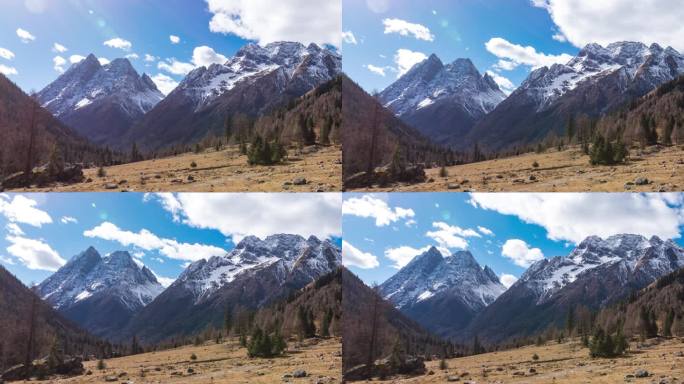 四川阿坝四姑娘山景区雪山