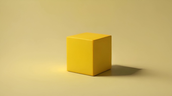 黄色立方体 黄色方块 造型 简洁造型