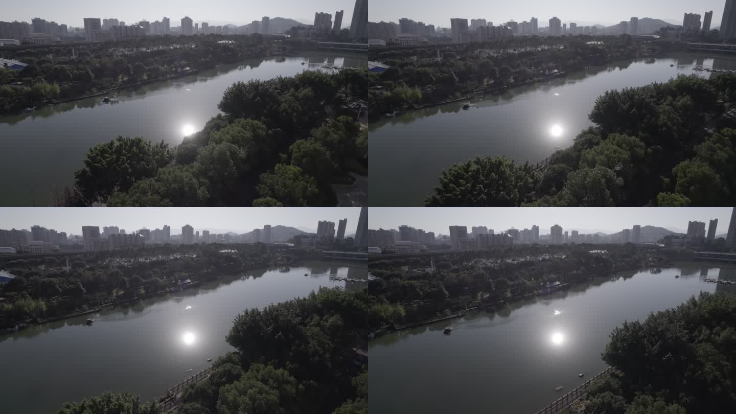福州芳婷公园航拍1灰片易调色4K画质