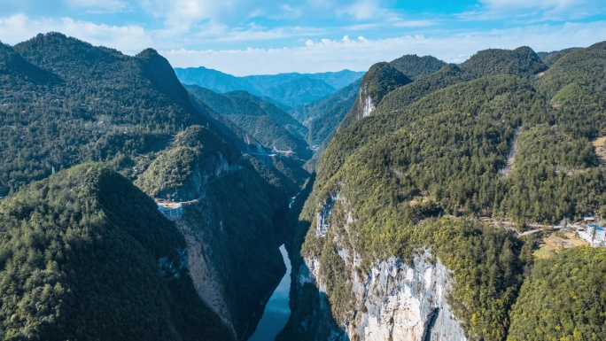 8K湖北恩施鹤峰屏山大峡谷景区峡谷地缝