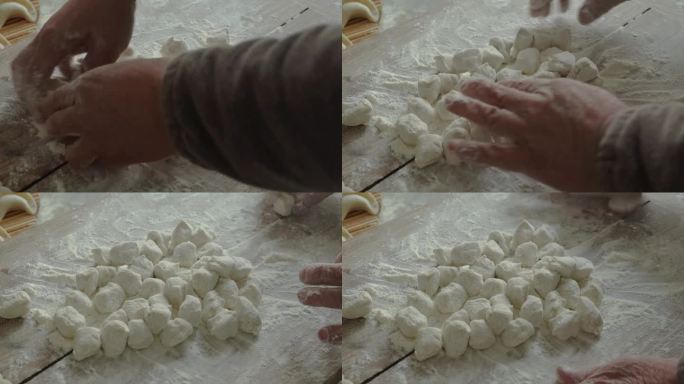 手工水饺制作饺子皮