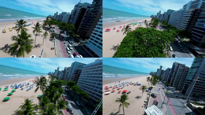 巴西伯南布哥省著名的累西腓海滩。