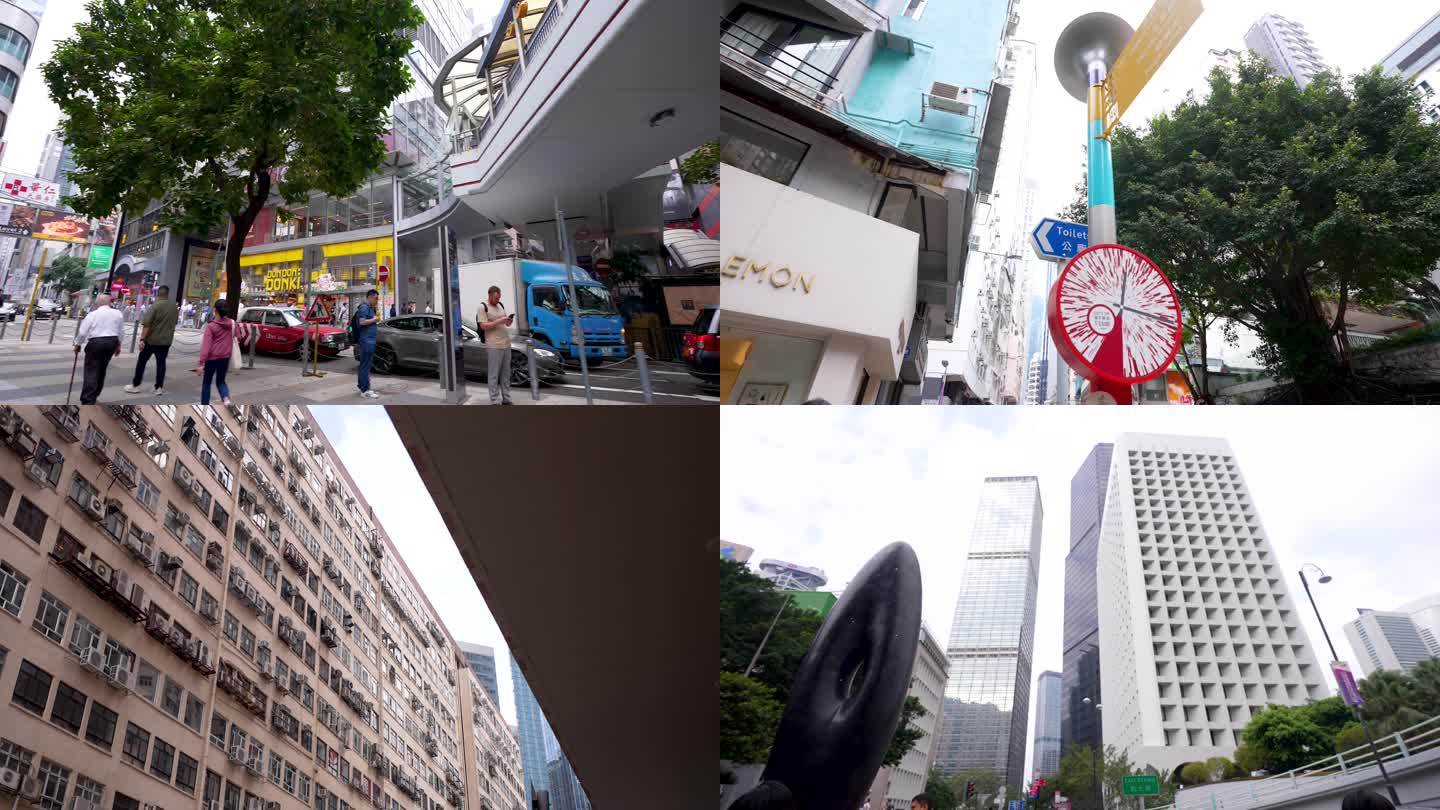 4K香港城市街头人文空镜