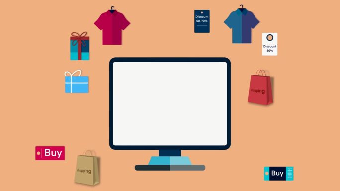 网上购物的概念是在电脑上进行微型购物，网上购物