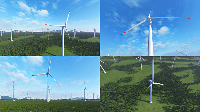 风力发电新能源碳中和碳达峰4K