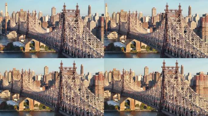 鸟瞰图-皇后区大桥-纽约市