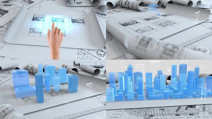 建筑科技规划图纸城市企业设计