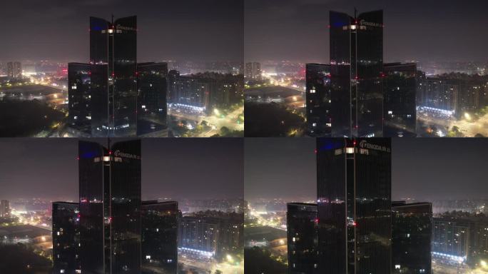 台州腾达中心夜景航拍DJI_0146