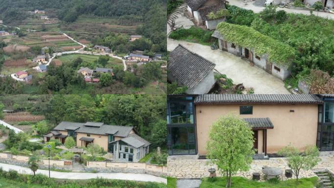 宜昌兴山高桥乡大槽村槽舂山房民宿山村风景