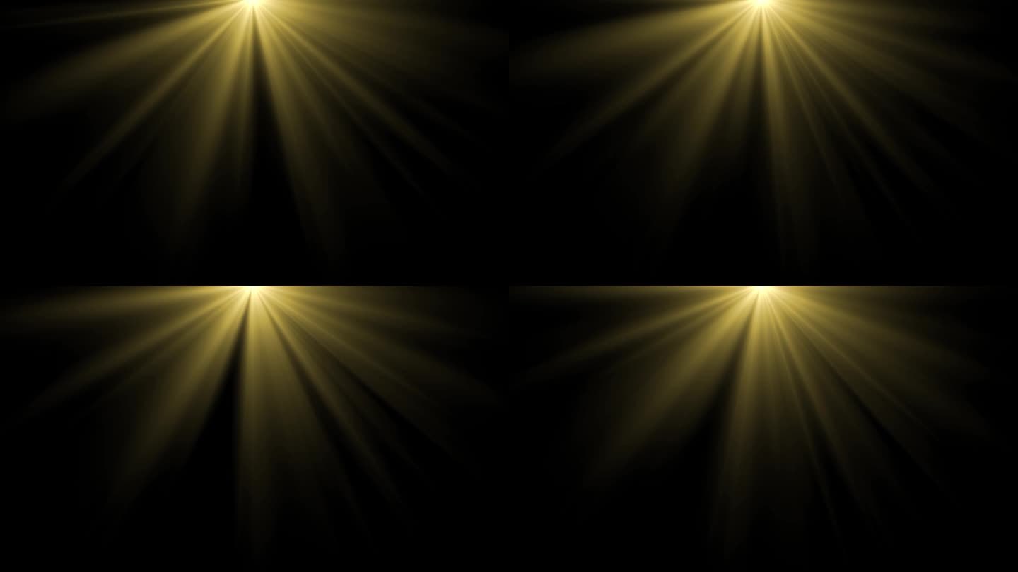 4K 3D光线动画。亮屏或晒屏效果黑屏。闪亮，闪亮，明亮，闪耀。径向闪烁发光