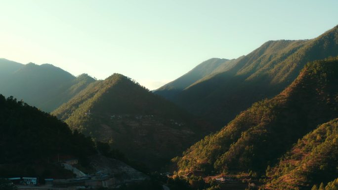 贵州山区大山山脉乡村振兴航拍