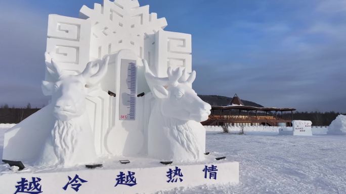 敖鲁古雅鄂温克民族乡驯鹿雪雕合集