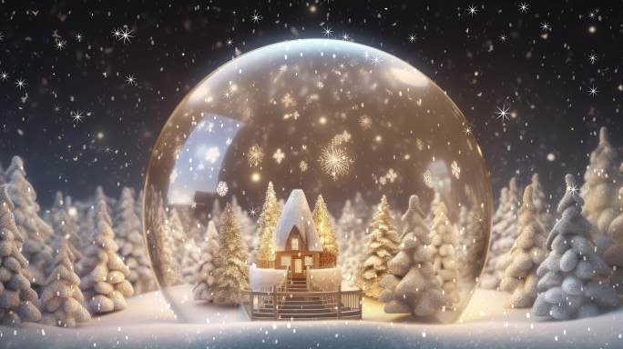 宽屏-圣诞雪花雪景玻璃球led-2