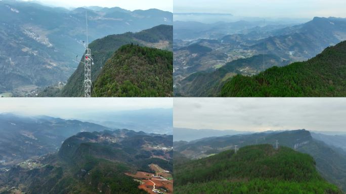 4K风电测风塔新能源风电山区高山