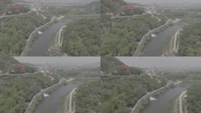 福州福清市东张水库石竹湖石竹山风景区航拍