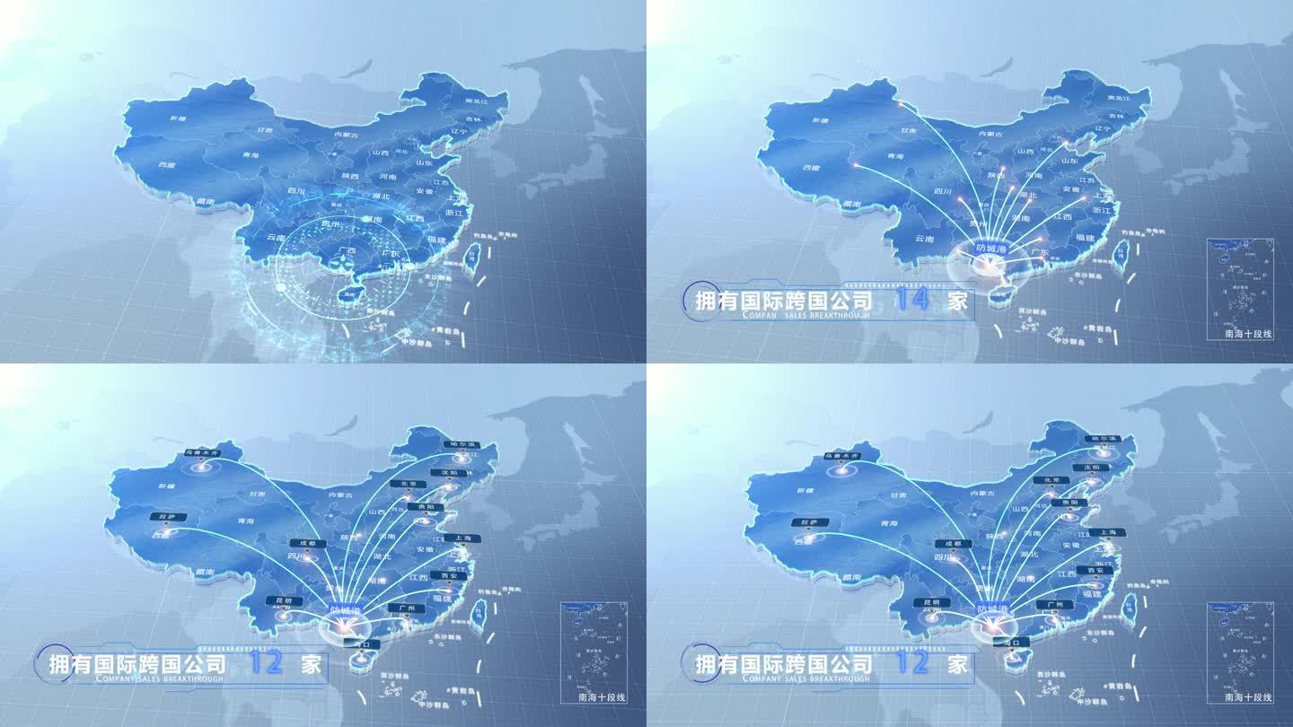 防城港中国地图业务辐射范围科技线条企业