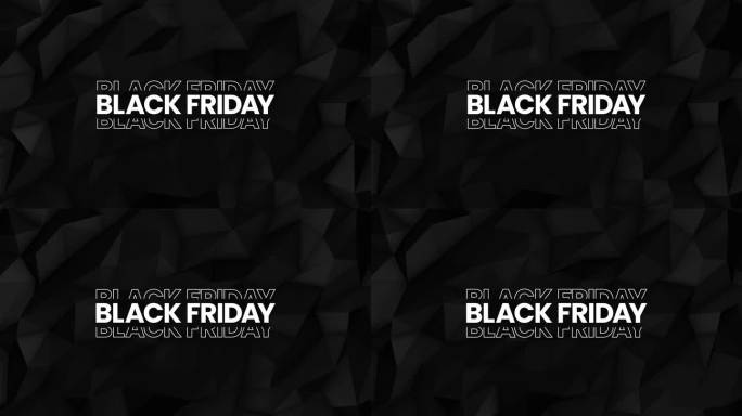 黑色星期五图形元素与黑色纹理背景。大胆的黑色星期五销售横幅设计4k动画。销售购物社交媒体背景。