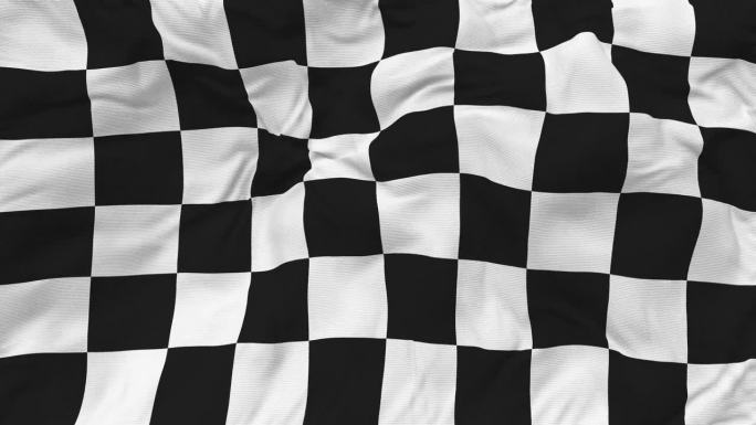 赛车黑白格子旗无缝循环背景挥舞慢动作