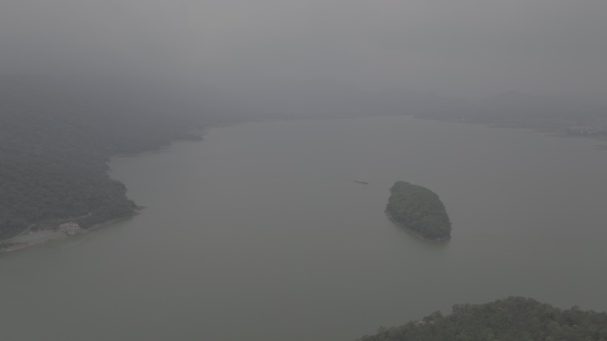 福州福清市东张水库石竹湖石竹山风景区航拍