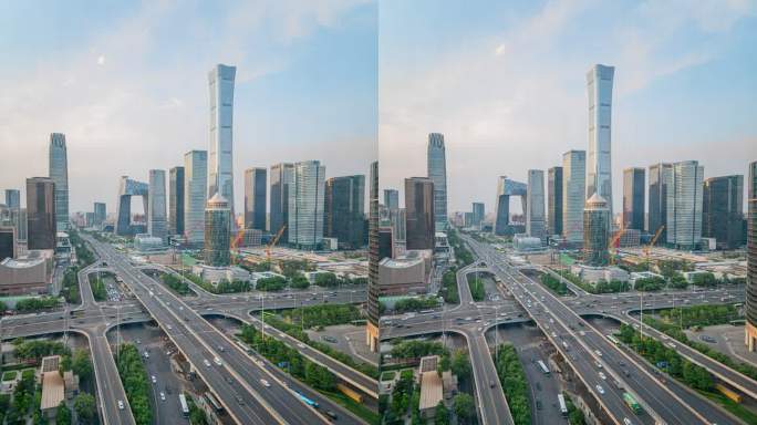 北京国贸桥国贸cbd核心区车流