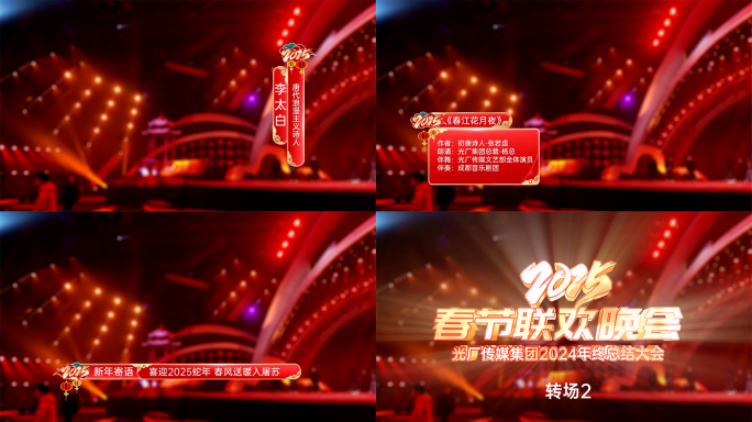 2025蛇年春晚字幕人名条角标转场