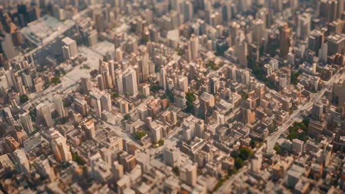 城市微缩模型视频素材