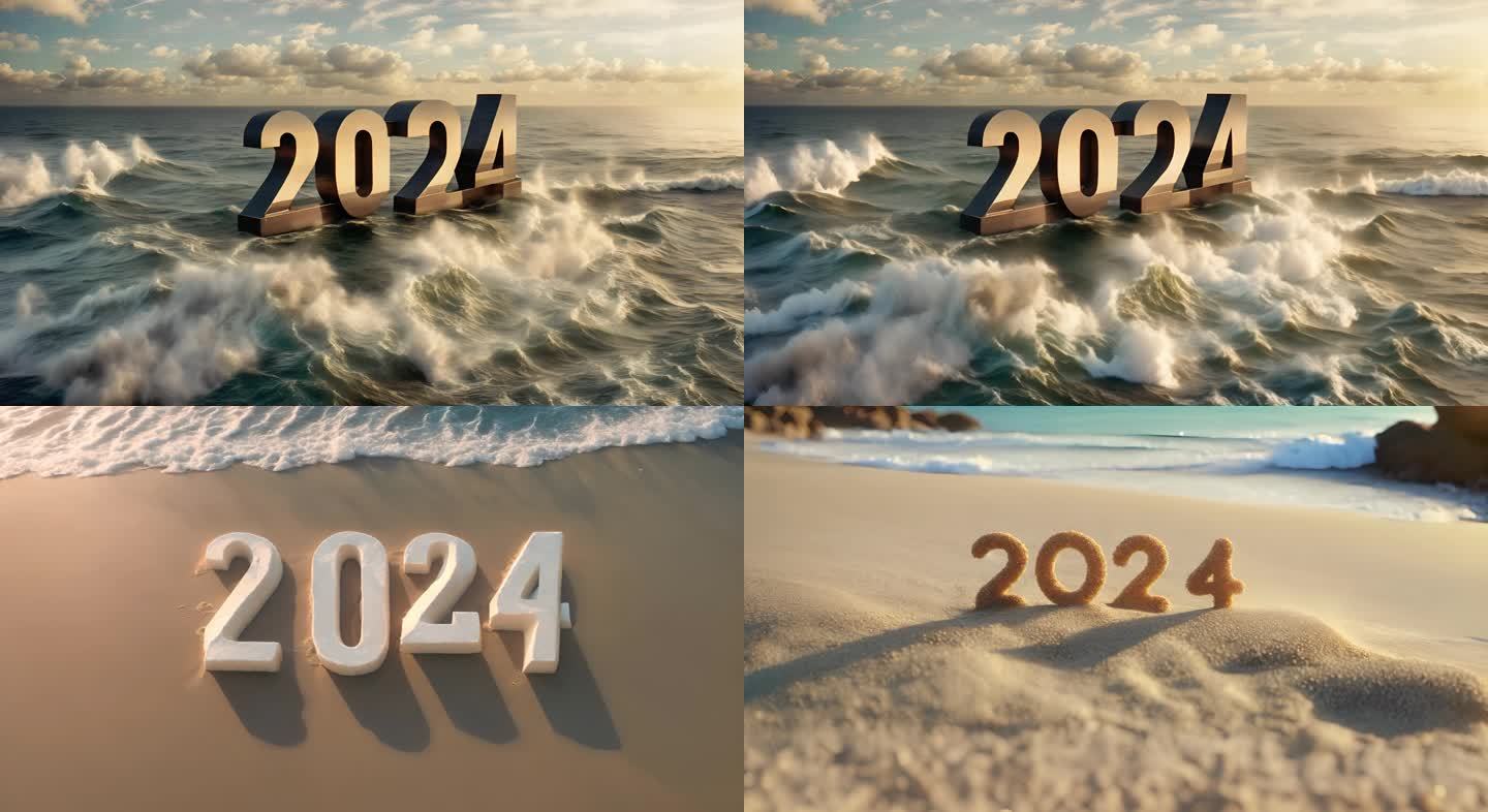 跨年新年迎接2024壮观大气