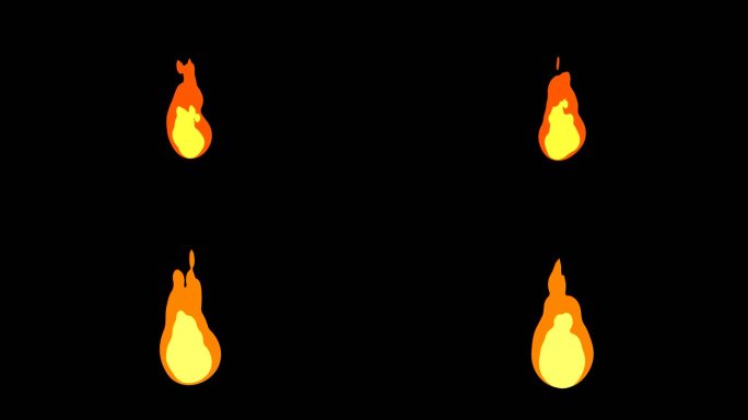 两款卡通火焰燃烧AE模板