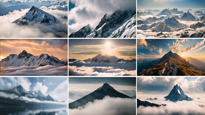 山雪山山峰山脉意境风景