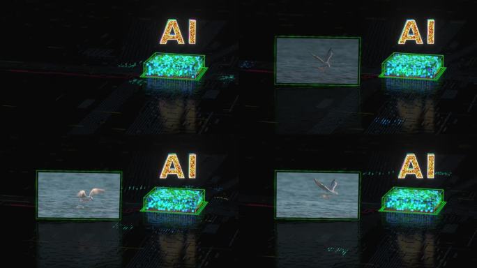 演示了一个具有人工智能的CPU的工作，以可视化鸟的飞行视频。智能粒子发射人工智能。