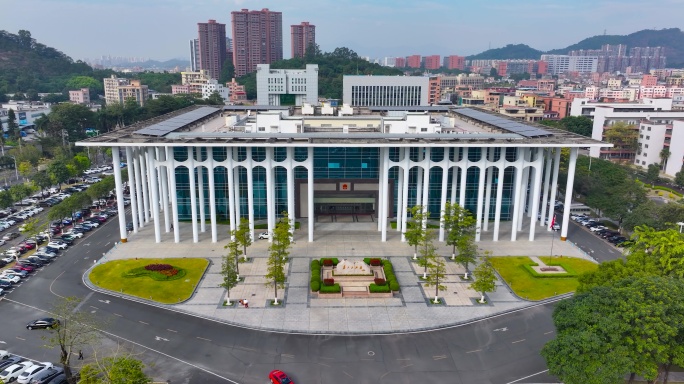 4K航拍东莞市凤岗政府2
