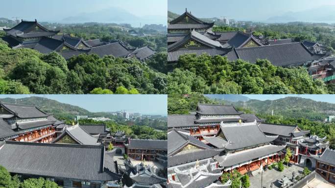 航拍深圳东山寺