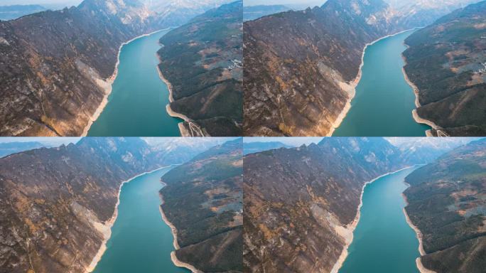 8K自然震撼大气长江三峡巫峡河流地貌航拍