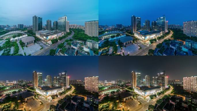 【8K超清】惠州华贸中心日转夜景