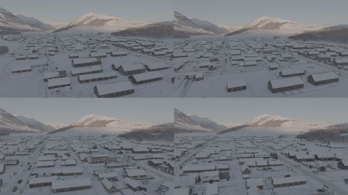 禾木乡的雪景素材（4K）