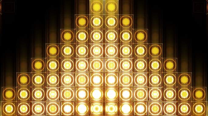 4K 金色LED矩阵灯珠灯墙-11