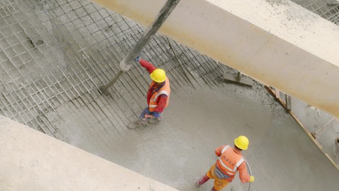 水泥浇注 水泥浇筑 混凝土浇注 建筑工地