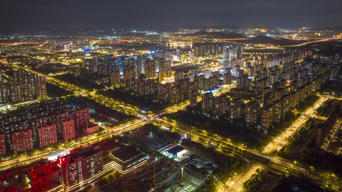 徐州大龙湖夜景延时