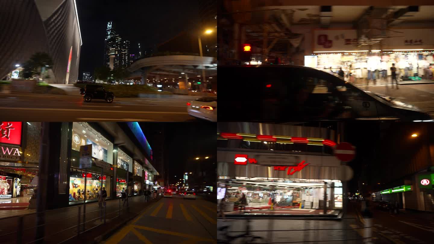 4K香港夜景人文空镜