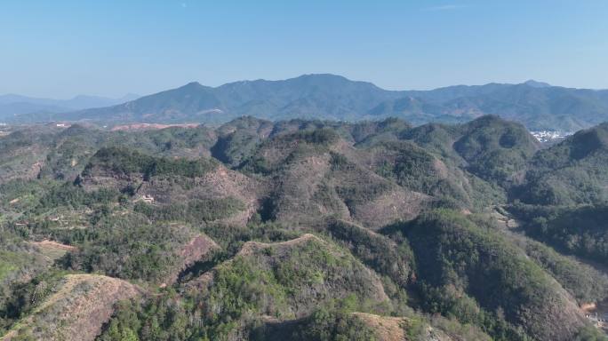 航拍江西喀斯特地貌深山老林