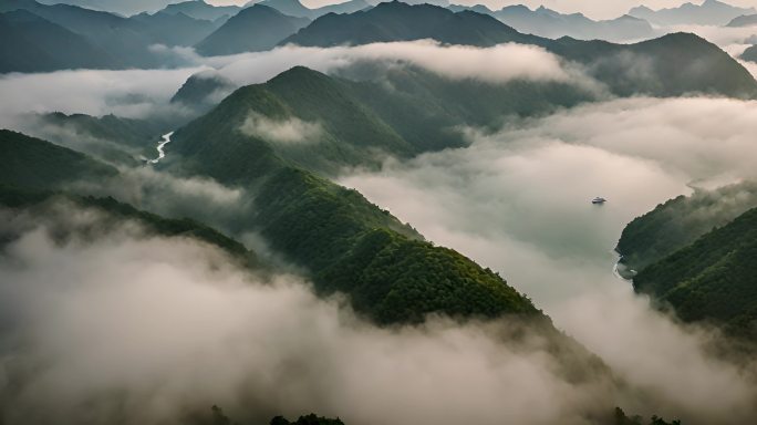 4k航拍山川森林云雾日出日落夕阳山林山脉