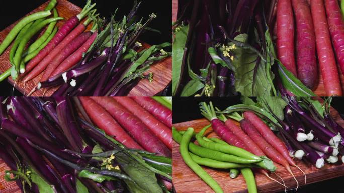 蔬菜菜心紫色青椒