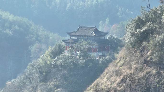 航拍利村乡高华山宝寺