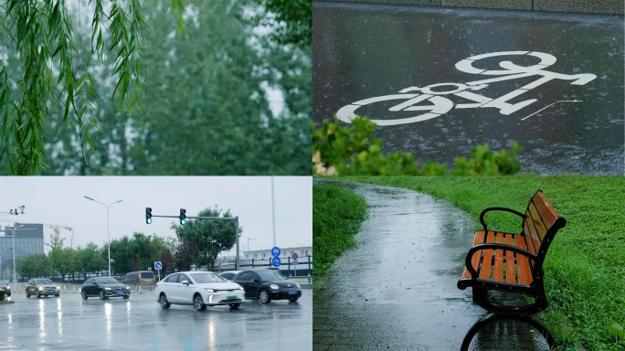 唯美下雨天 涟漪雨滴