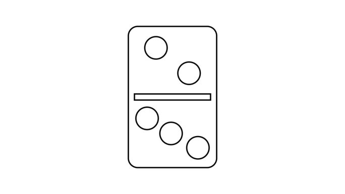 动画视频的多米诺骨牌图标草图